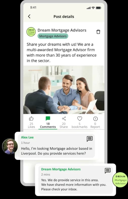 Instant lead conversion for service providers