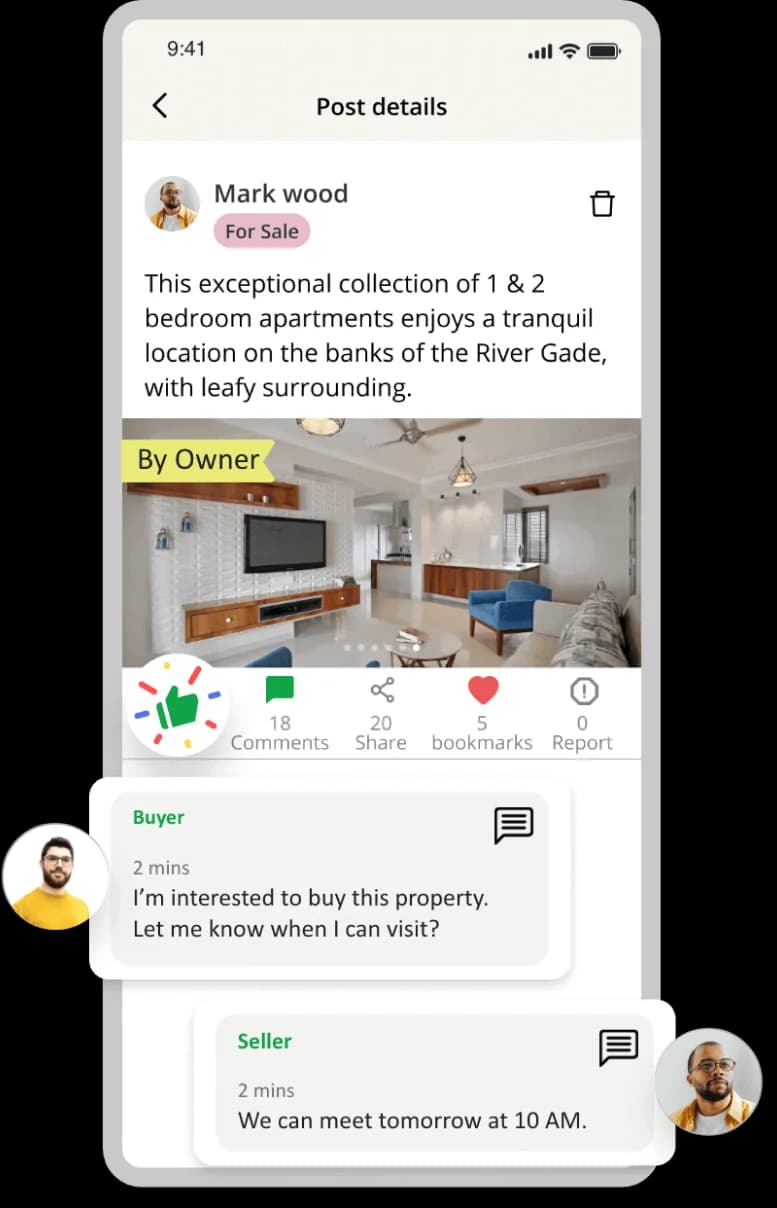 Real-time notifications for service enquiries