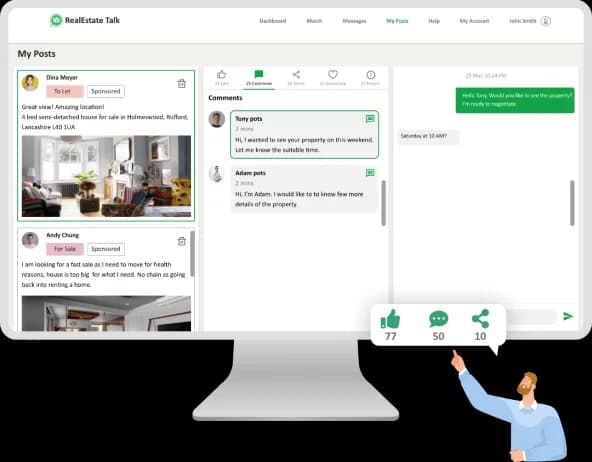 Post management and visibility tracking for agents
