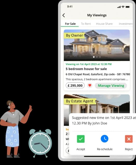 Real estate owner dashboard interface