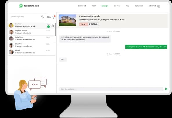 Built-in chat tool for real estate communication