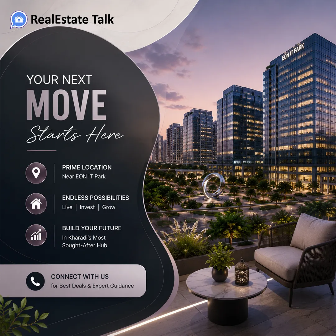 EON IT Park Kharadi Pune with nearby residential apartments and offices