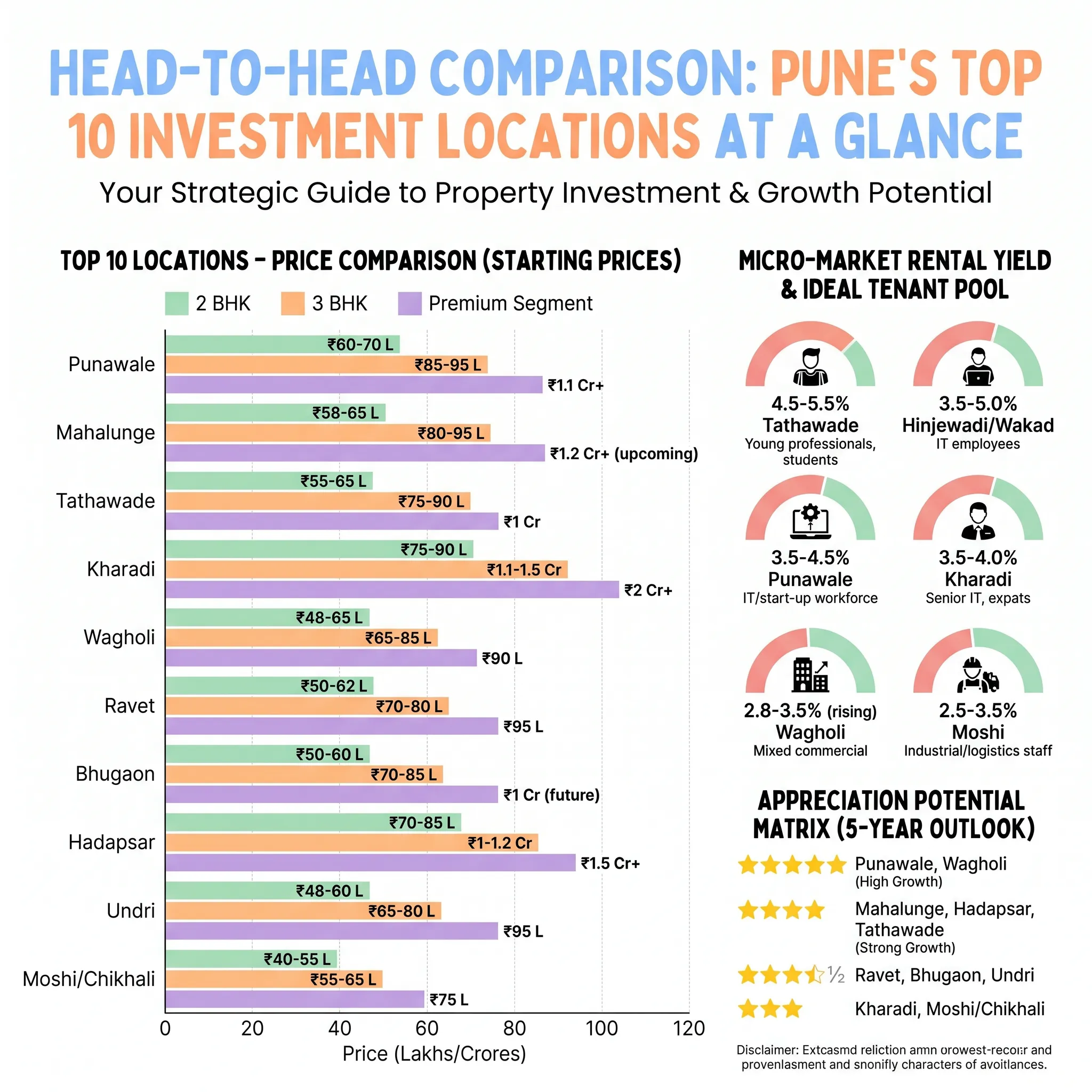 Comparison Data - Top 10 Fastest Growing Locations in Pune 2026