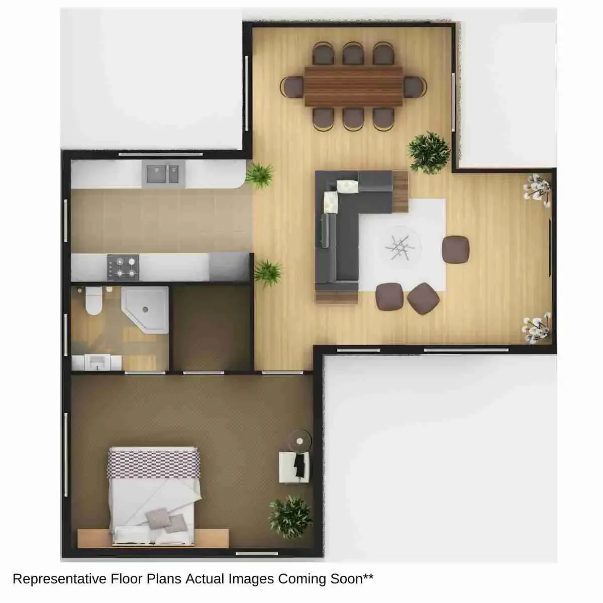 1 BHK Floor Plan